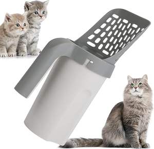 Pala multiusos integrada 2 en 1 desmontable a prueba de fugas, pala para arena para gatos, caja de arena, pala para arena para gatos - Product Image 1