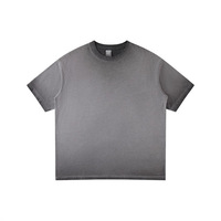Kaos Distressed Katun Murni 280g, Model Longgar, Gaya Jalanan, Polos, Basic, Pakaian Pria, Grosir Kaos Pria