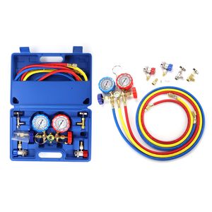 C303 hvac מערכת קירור אוויר אוטומטי מרכך טעינה סעפת מד סט פליז r134a r502 r410a r404 לחץ לחץ - Product Image 2