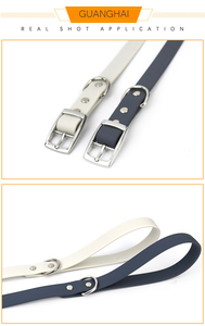 टिकाऊ और वाटरप्रूफ पॉलिएस्टर कुत्ते पट्टा कॉलर और रंगीन और बनावट का उपयोग करना आसान है - Product Image 3