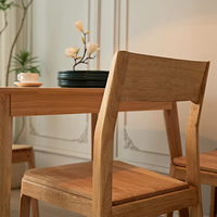 Chaise de salle à manger légère, luxueuse, moderne et minimaliste, avec dossier, en bois, pour hôtel, bar, cuisine, banquet, café, maison de loisirs