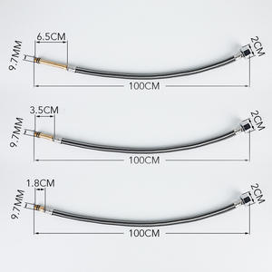 Tuyau flexible en acier inoxydable à trou unique, tuyau d'arrivée d'eau chaude et froide anti-explosion pointu pour éviers et lavabos de cuisine - Product Image 1