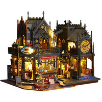 Kit de maison de poupée en bois 3D à assembler soi-même à l'échelle 1:64, forêt enchantée, villa, château, modèle miniature, puzzle, jouet d'assemblage pour enfants et adultes, cadeau