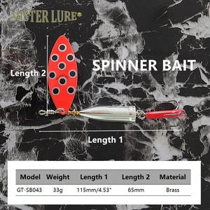 เหยื่อปลอม <span class=keywords><strong>MISTER</strong></span> LURE 33 กรัม รูปทรงกระดิ่ง แบบแข็ง ชนิดสปินเนอร์เบท ทำจากทองเหลือง สำหรับตกปลาแซลมอน - Product Image 2