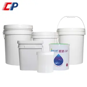 Groothandel 1l-50l Wit Verdikte Ronde Plastic Verf Emmer Gallon Pp Emmer Met Afdichting Deksel Handvat