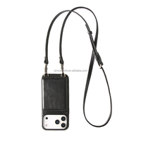 Étui de téléphone en cuir Sinco, étui de téléphone personnalisé en cuir véritable, bandoulière, avec porte-cartes, sert également de support