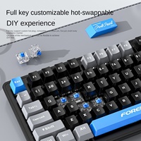 Clavier mécanique K82 USB filaire pour e-sport, co-marqué, avec fixation Gasket, design élégant, bouton rotatif RGB, sans repose-poignets