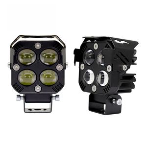 ไฟมอเตอร์ไซค์ LED 4 เลนส์ รุ่นใหม่ สว่างพิเศษ 25W 12V 6500 ลูเมนส์ ไฟตัดหมอกแบบสองสี ไฟหน้า ใช้ได้กับรถมอเตอร์ไซค์ทั่วไป - Product Image 1