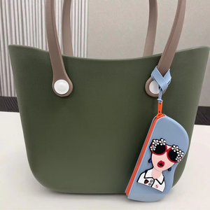 Bolsa de Mano Práctica con Cierre de Cremallera y Asa de Silicona Resistente al Agua, Colorida, Nueva de 2025, para la Vida Diaria - Product Image 5