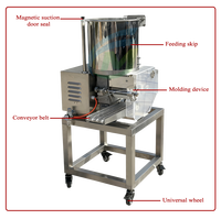 Machine industrielle automatique pour la fabrication de galettes de viande pour hamburgers, tourtes, pains de viande et viande frite, avec moteur comme composant central