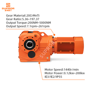 Supror RSKF Series Helical Bevel Gearbox Speed Reducers GEAR MOTOR 20 HP CE ISO9001 Certified 20:1 ODM/OEM 12 Months Warranty - Product Image 4