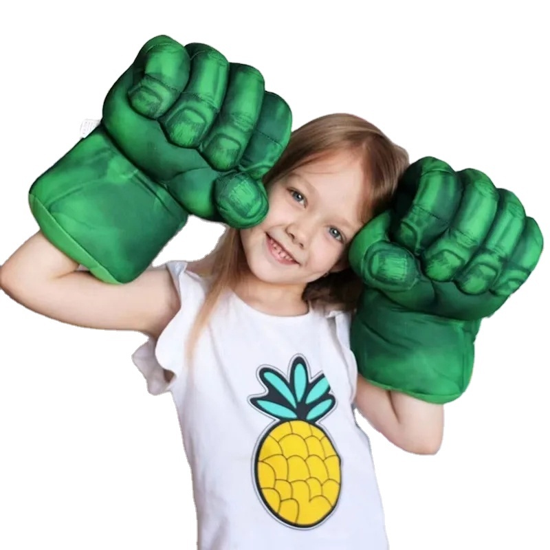 Gants De Super-Héros En Peluche 28cm - Poings En Mousse Doux - Déguisement, Cosplay, Cadeau Enfant