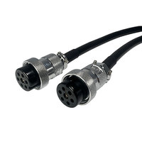 Cable de Conector de Aviación Hembra a Hembra M25 de 7 Pines, Longitud Personalizada, 6 Hilos, 1.8 Metros, 5 Señales con Blindaje, Cable Industrial
