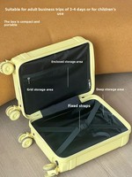 Maleta de Viaje Pequeña con Ruedas Giratorias, Especial para Niños, de 18 Pulgadas, Marca Spring Autumn Airlines, Ultraligera, Impermeable, de Neopreno
