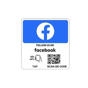 Plaque acrylique NFC 'Suivez-nous sur Instagram', Autocollant acrylique NFC 'Suivez-nous sur Facebook', Plaque acrylique NFC Instagram, Panneau de médias sociaux - Product Image 5