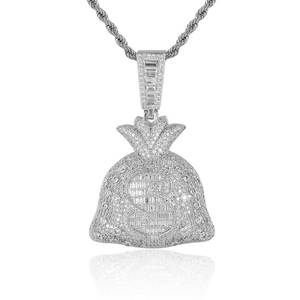 Miss Jewelry Hiphop Fashion Nouveau Pendentif Sac à Main Personnalisé Plaqué Or 18 carats avec Zircons Cubiques - Product Image 5