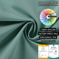 Tissu en nylon pongé semi-mat tissé 300T, 40D 78GSM, ultra-léger, imperméable, lisse, pour doublure de veste, sac, GRS OEKO-TEX OEM