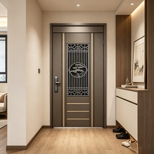 Porte d'entrée coupe-feu en acier inoxydable sur mesure, résistante à l'eau et à la rouille, pour appartement résidentiel - Product Image 3