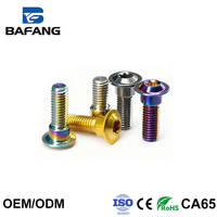 Vis en alliage de titane anodisé BF TC4 à tête cylindrique avec six pans creux pour modification de véhicule, boulon de réduction de poids pour moto électrique M5 M6