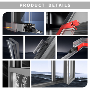 Sungye gỗ hiện đại kết thúc cách âm nhôm <span class=keywords><strong>Swing</strong></span> <span class=keywords><strong>Window</strong></span> Ba low-e Tempered Glass năng lượng hiệu quả thụ động nhà cửa sổ - Product Image 3