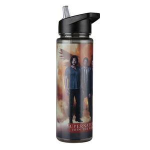 Bouteille d'eau de sport en plastique sans BPA avec paille - Product Image 1