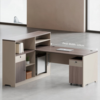 Poste de travail individuel avec armoire de rangement latérale et serrure à combinaison pour bureau moderne à plan ouvert