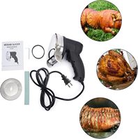 Couteau à shawarma électrique, trancheuse à kebab, trancheuse à doner, trancheuse à viande, machine à griller turque de qualité commerciale pour viandes molles et denses