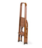 MOQ 20 PCS Japanese Home Use Step Ladder Household 2 Steps Aluminum Folding Ladder With Wooden Grain
