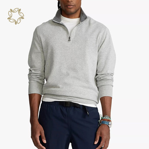 Tre Bông Quý Dây Kéo Áo Bền Vững Nửa Zip Áo Thun Sinh Thái Thân Thiện Đan Polo Áo Len Người Đàn Ông Thêu Áo Len - Product Image 6