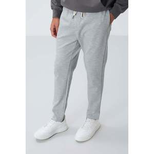 Pantalon de survêtement gris texturé pour homme, coupe standard - 82155 - Gris - Product Image 1