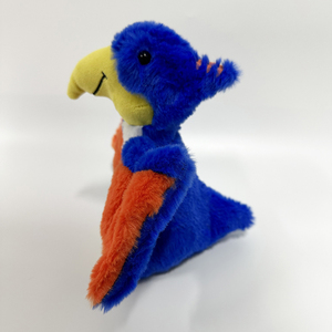 Peluche Pterosaure Bleu et Orange Vibrant - Adorable Design à Bec Souriant pour les Amateurs de Dinosaures - Product Image 3