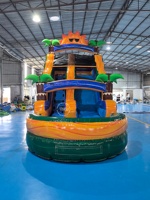 Toboggan aquatique gonflable géant en PVC de qualité commerciale pour adultes, très vendu en Europe et aux États-Unis, idéal pour les fêtes en plein air