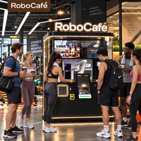 Robot barista en libre-service 24h/24, machine à faire des lattes parfaites, distributeur automatique de café robotisé pour les magasins alimentaires