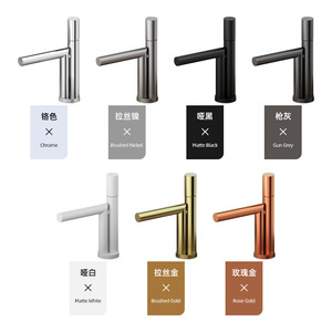 Jboyun 59A Copper Basin Faucet Single Handle Ceramic Valve Core Artistic Bathroom Sink Faucet - Product Image 4