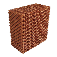 Accessoire de système de refroidissement pour bâtiment d'élevage, panneau humidificateur en carton ondulé avec cadre en aluminium intégré