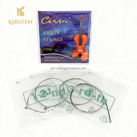 Jeu de cordes de violon professionnel en alliage à tonalité vive avec noyau en acier pour débutant KIRSTEN 4/4