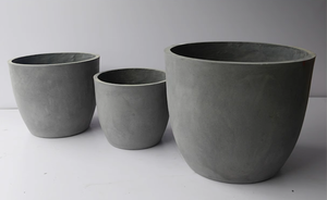 Forma de <span class=keywords><strong>cilindro</strong></span> redondo grande Muebles europeos simples modernos de alta calidad Arreglo de flores Villa Patio Magnesia Pot - Product Image 3