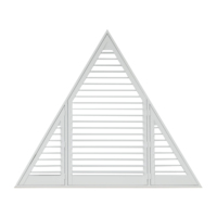 Triangle Usine Directe Blanc PVC Fenêtre Volets Personnalisé DIY BI Plier Porte Coulissante Horizontale pour Intérieur Design Plantation