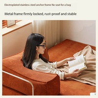 Nouveau canapé-lit modulaire avec mousse compressée - Convertible 2-en-1 pliable (style tatami) pour salon, 2-3 places