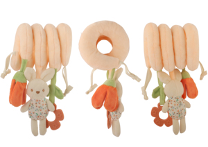 <span class=keywords><strong>Jouet</strong></span> en <span class=keywords><strong>spirale</strong></span> pour berceau de bébé suspendu en polaire douce écologique avec peluche lapin et anneau de dentition pour <span class=keywords><strong>poussette</strong></span> et siège d'auto Mobiles d'activité - Product Image 5