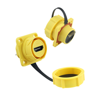 Connecteur étanche IP68 Lshitech HD-2.0, adaptateur de prise femelle à bride, soudable/droit pour équipements industriels et automobiles