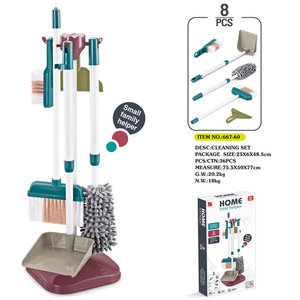 Enfants ensemble <span class=keywords><strong>de</strong></span> nettoyage <span class=keywords><strong>ménage</strong></span> semblant jouer ensemble nettoyage jouets cadeau pour les tout-petits comprennent balai vadrouille Duster pelle à poussière brosses chiffon - Product Image 6