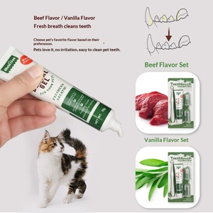 Pet Dog &amp; <strong>Cat</strong> Oral <strong>Cleaning</strong> Toothbrush and Toothpaste Set with Finger Cots Strong Odor Control &amp; Fresh Breath - Product Image 4