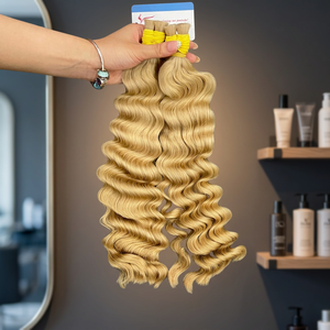 Produit phare de l'été : Cheveux en vrac ondulés profonds, extensions de cheveux humains vietnamiens 100% vierges de luxe, haute qualité - Product Image 1