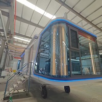 Maison préfabriquée modulaire mobile de type capsule triangulaire, facile à assembler, pour Airbnb, hôtel, complexe hôtelier, glamping en plein air