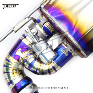 Auto Valvetronic Catback para <span class=keywords><strong>BMW</strong></span> 435i/<span class=keywords><strong>440i</strong></span> F32/F33/F36 3,0 2014-2020 sistema de escape con válvula trasera de gato de rendimiento de titanio - Product Image 4