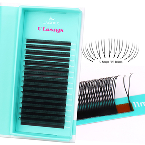 Extensions de <span class=keywords><strong>cils</strong></span> en <span class=keywords><strong>soie</strong></span> synthétique naturelle Private Label Double Classic U YY Lash 2D 3D 4D 5D 6DU - Product Image 3