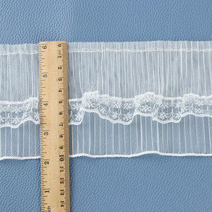 Di lusso eco-friendly <span class=keywords><strong>bianco</strong></span> <span class=keywords><strong>ricamato</strong></span> maglia con volant nastro di pizzo <span class=keywords><strong>Tulle</strong></span> 5 cm di larghezza con paillettes per abiti da sposa Sexy borse - Product Image 4