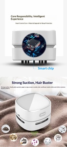 Aspirateur balai DOODA, petit aspirateur de bureau sans fil, boîte à poussière et embout plat, autonomie de 1 à 3 heures, nettoyage à sec <span class=keywords><strong>pour</strong></span> clavier de bureau - Product Image 2