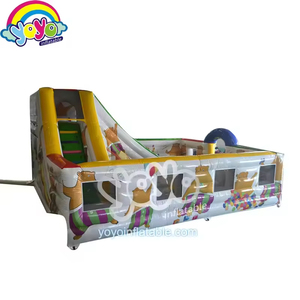 Toboggan Gonflable Happy Pig pour Parc d'Attractions, Zones de Rebond Rose et Blanc, Matériau Anti-Perforation, Activités de Maternelle - Product Image 2